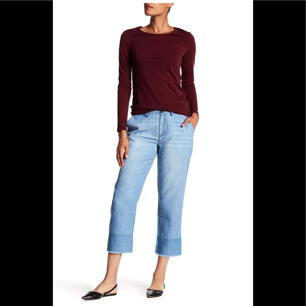 Soft Joie Marinne High Rise Chambray Crop Pants 2